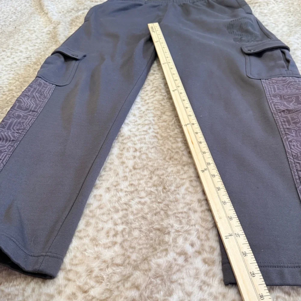 Ecko Function Grey Tech Cargo Track Pants Baggy Cyber Y2K Gorpcore Mens Size S